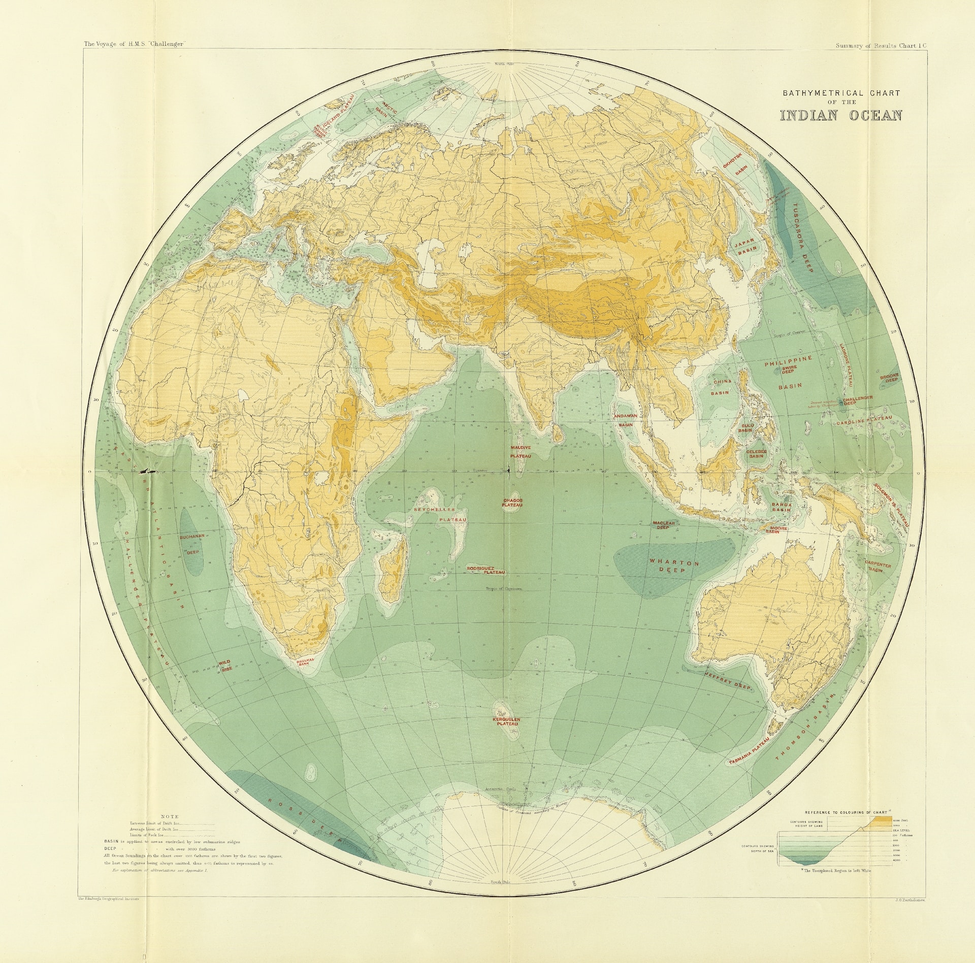 A physical map of Earth