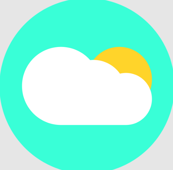 The sun and cloud icon