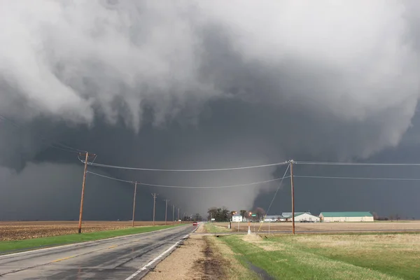 tornado approaching the town